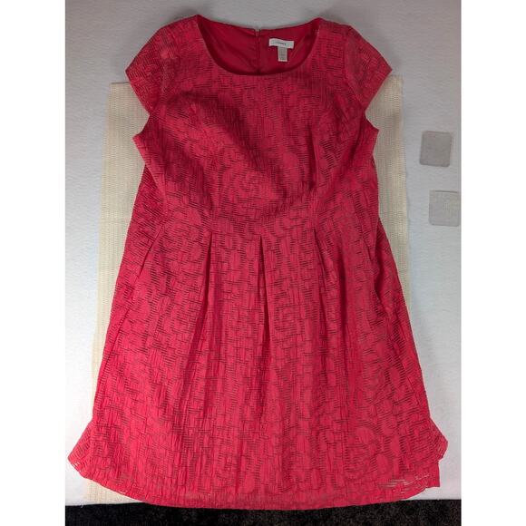CJ Banks Women's Cap Sleeve Pink Dress Size 22W Event Spring Career Fit & Flare‎ - Picture 4 of 6